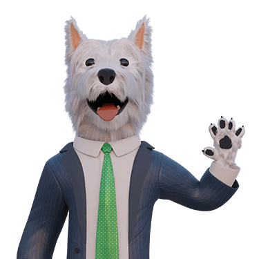 betpal dog mascot waving